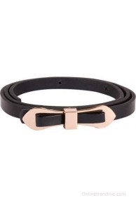 Something Special Women, Girls Casual, Formal Black Artificial Leather Belt(Black-01)